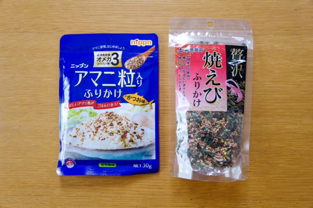 新型コロナウイルス対策で子ども用に増やした食料備蓄：ふりかけ