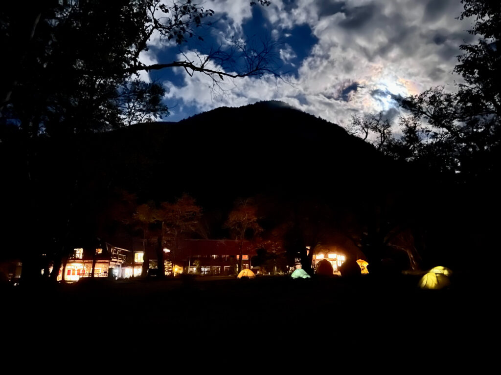 晩秋の上高地キャンプ記録