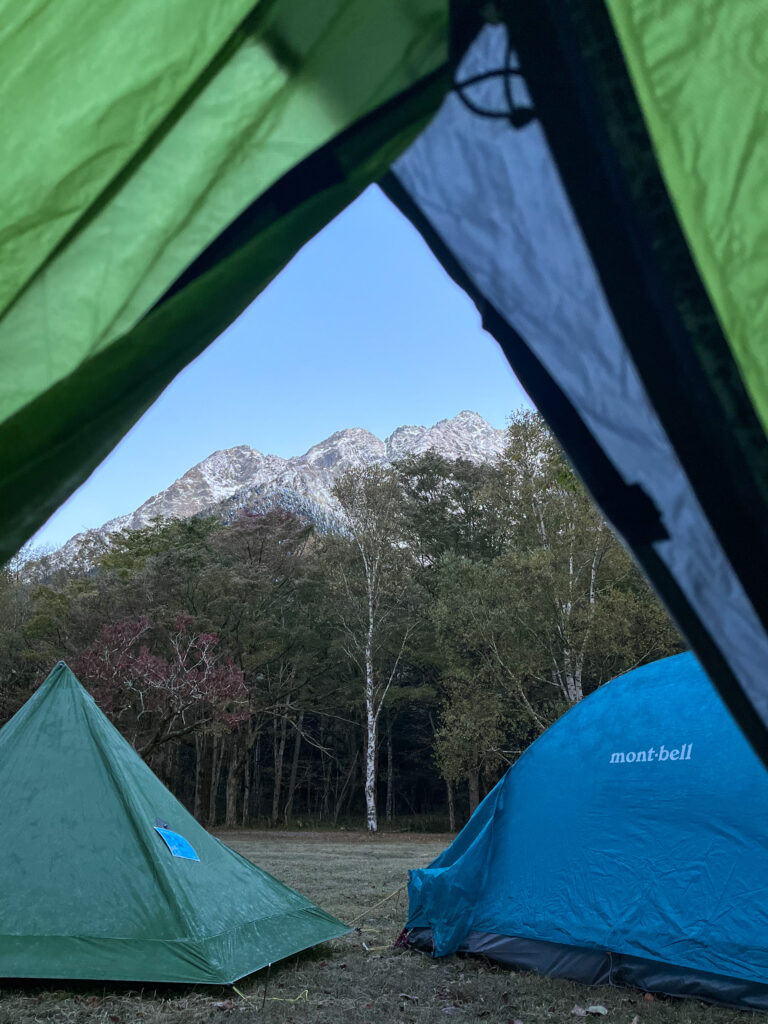 晩秋の上高地キャンプ記録