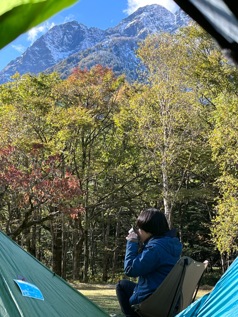 晩秋の上高地キャンプ記録