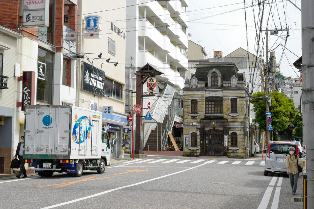 崎ひとり旅3泊4日：2日目：電動レンタサイクルで長崎をぐるっと一周：浜んちアーケード、思案橋横丁