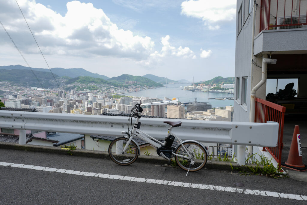 崎ひとり旅3泊4日：2日目：電動レンタサイクルで長崎をぐるっと一周：六間道＆諏訪神社