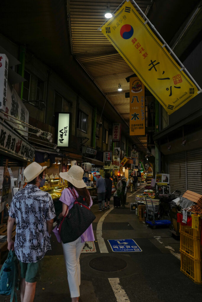 2022年8月10日大火災の前週の旦過市場のようす