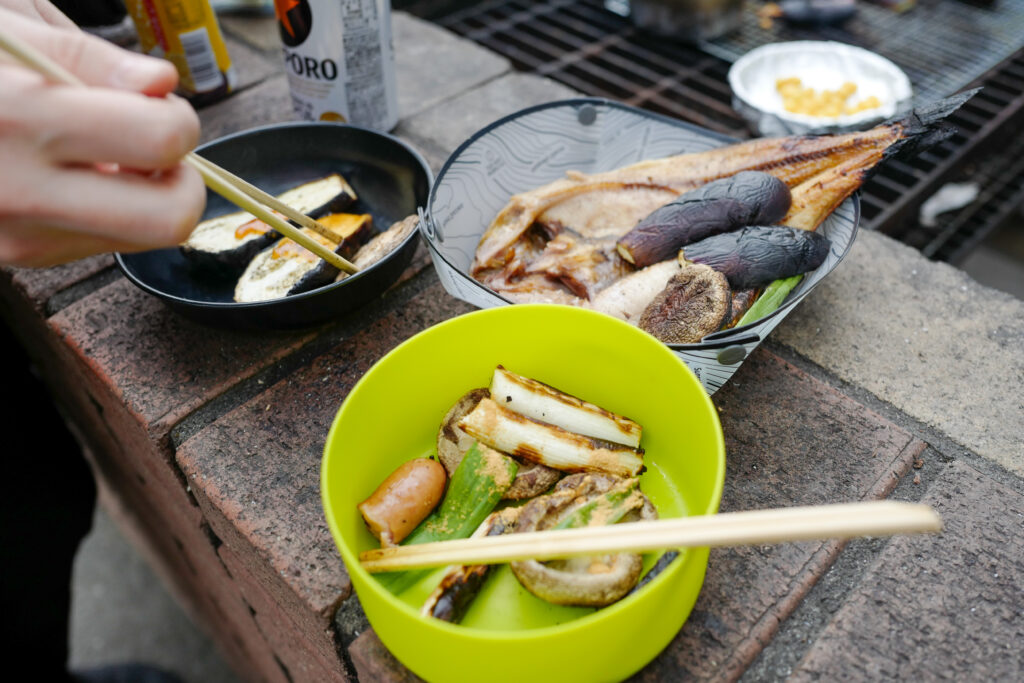 横浜でお手軽デイキャン！野島公園キャンプ場で焼き野菜