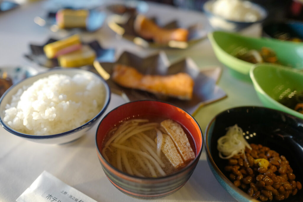 佐渡島夫婦ふたり旅：3日目：両津　ホテル天の川荘の朝食