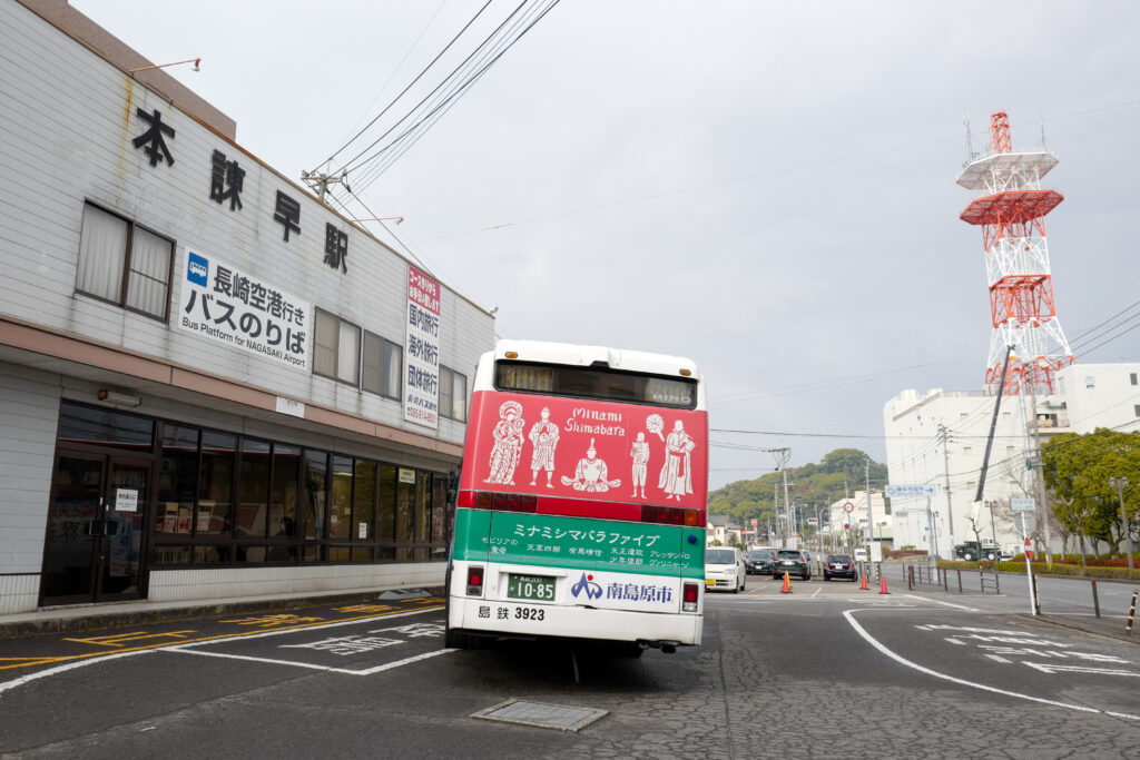 島原・天草4泊5日旅：1日目：長崎空港から本諫早駅行きバスに乗車　本諫早駅