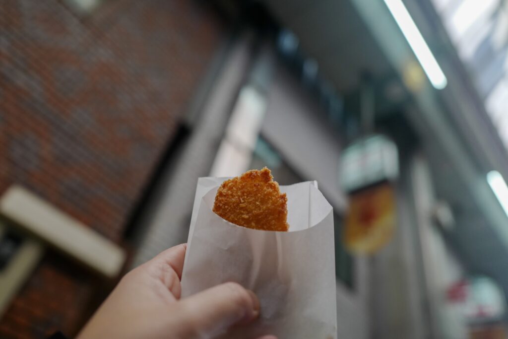 大阪3泊4日旅：2日目：天満筋商店街散策　中村屋のコロッケ