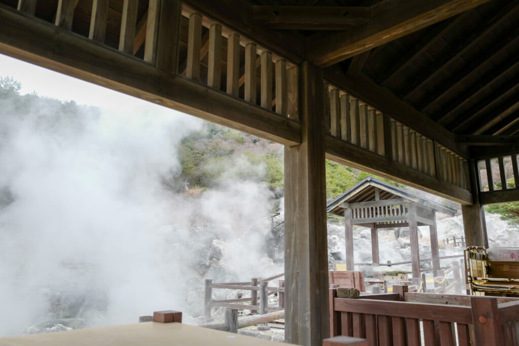 島原・天草4泊5日旅：1日目：雲仙地獄　お糸地獄前で雲仙サイダー