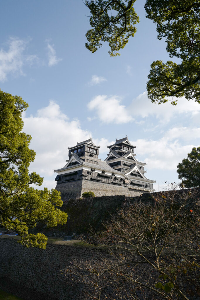 本渡バスセンターから快速あまくさ号で熊本へ　熊本城　加藤神社からの熊本城天守閣