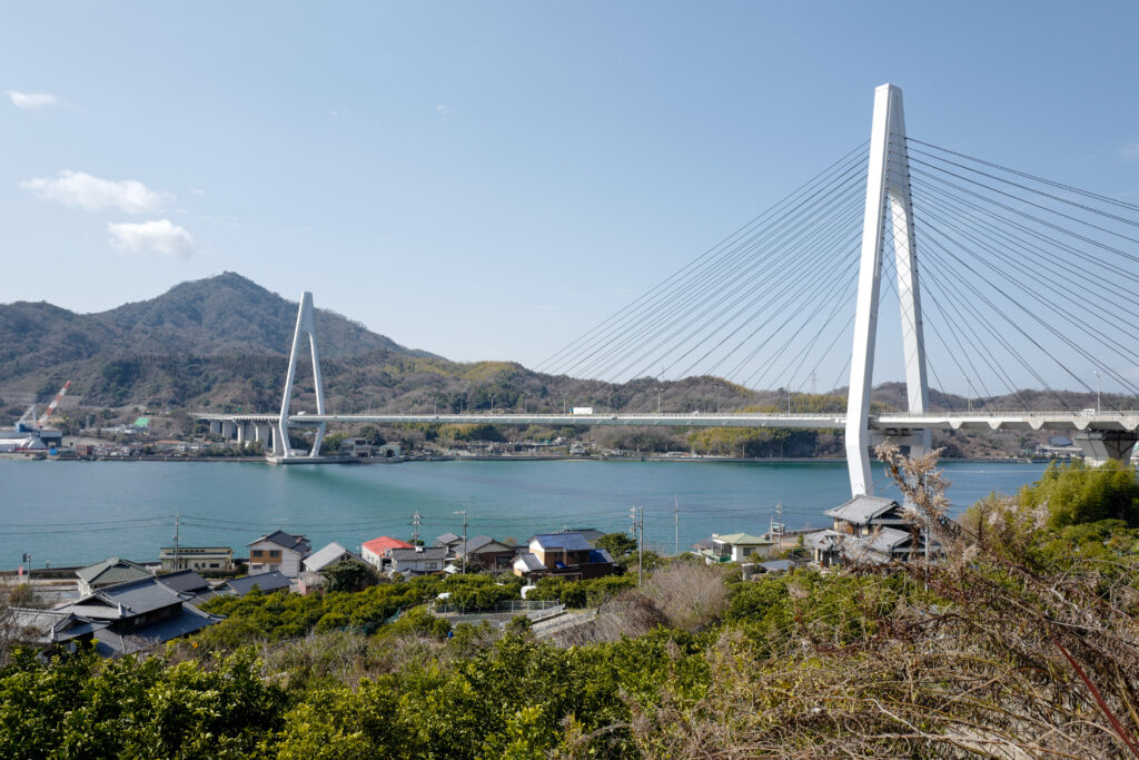 尾道・しまなみ海道4泊5日旅　2日目：しまなみ海道サイクリング　生口橋　展望広場