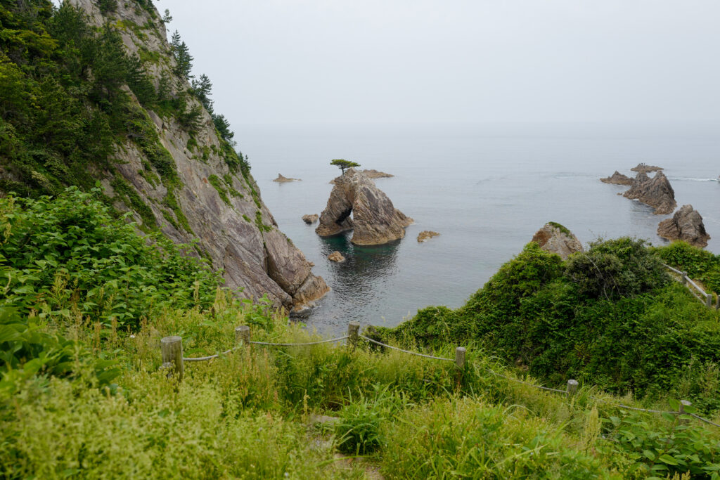 鳥取県　浦富海岸　中国近畿連絡自然歩道