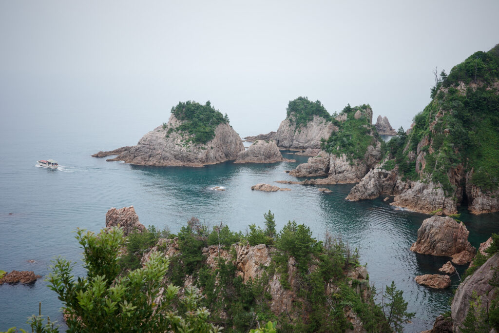 鳥取県　浦富海岸　中国近畿連絡自然歩道