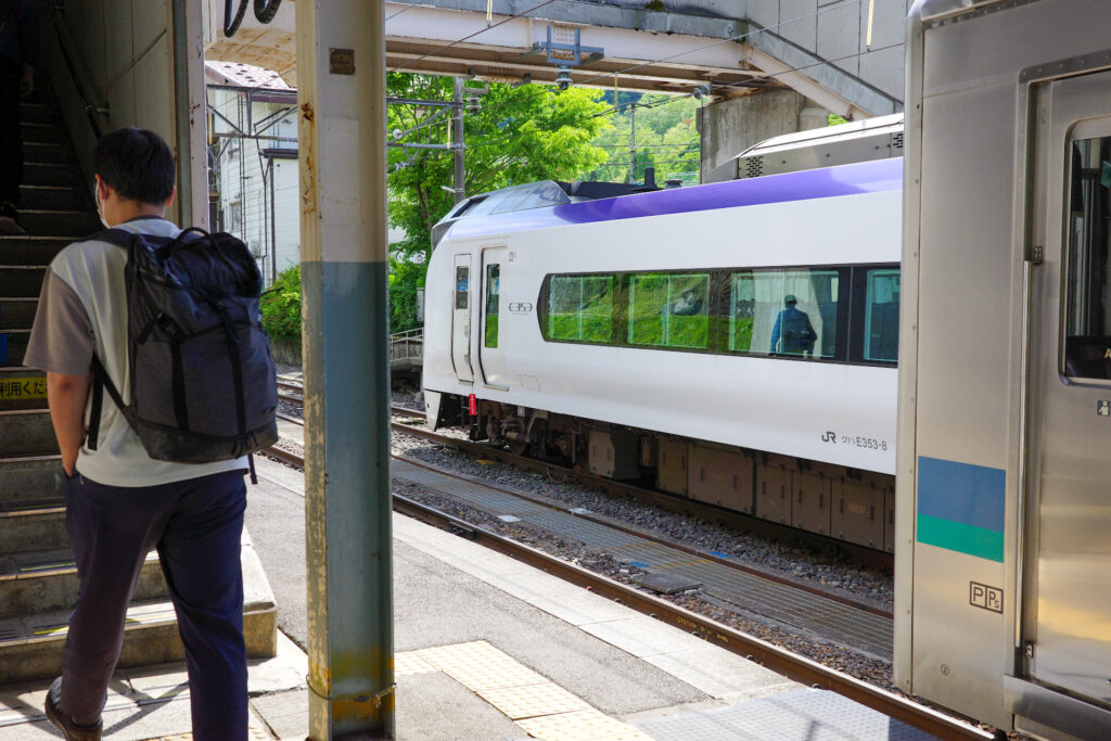 信州1泊2日旅：大糸線　南小谷駅　特急あずさ