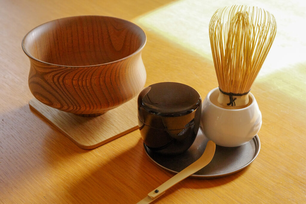 旅先でお茶を点てる！　My野点セット　使用時