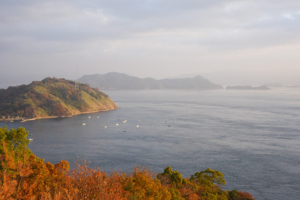 来島海峡大橋の朝焼け