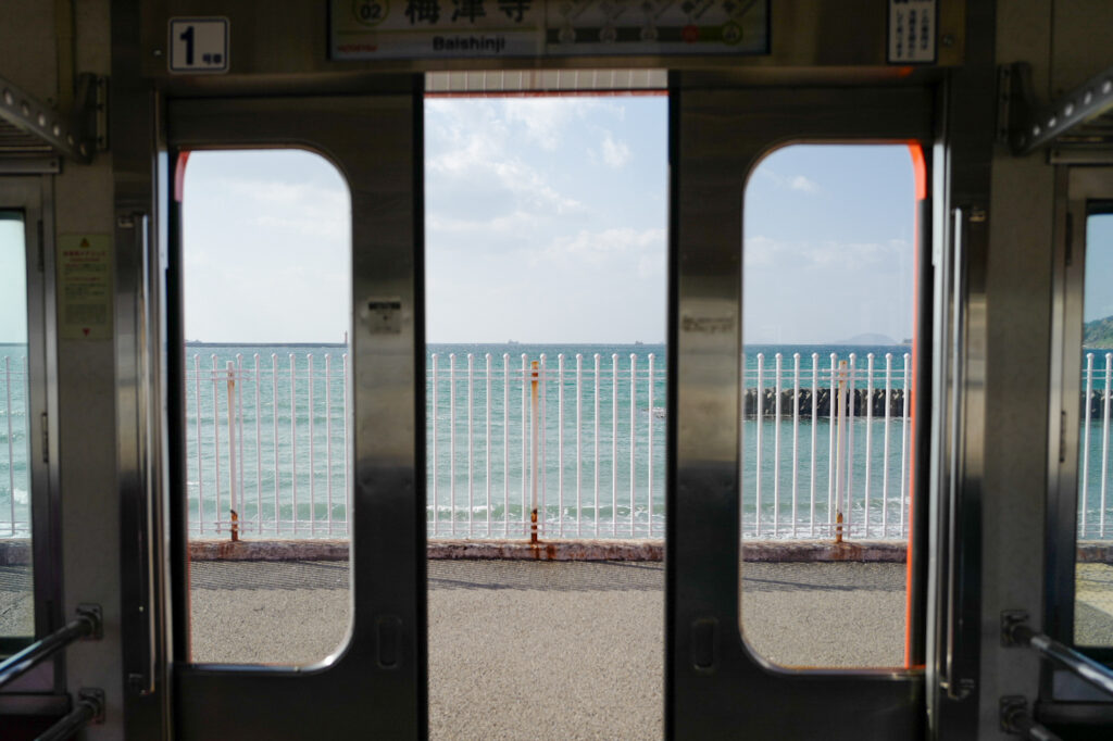 伊予鉄高浜線　梅津寺駅　　梅津寺海岸