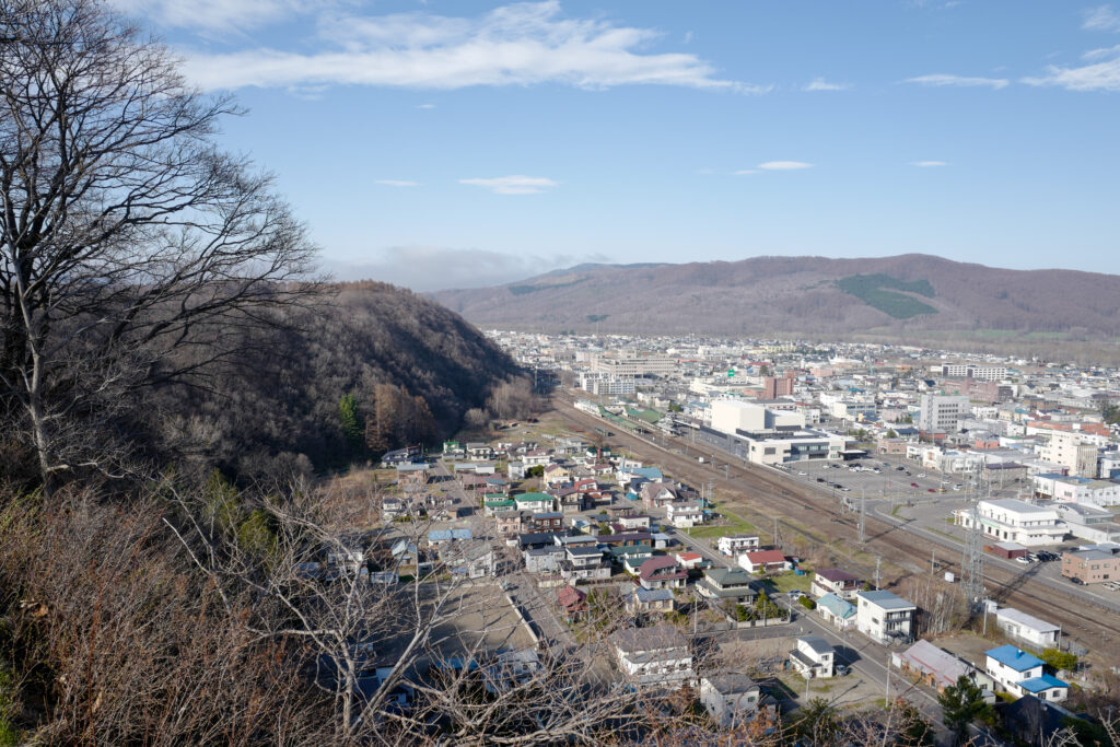 瞰望岩から遠軽駅