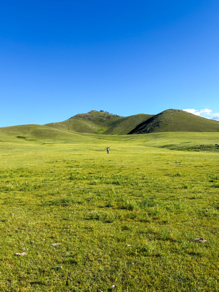 モンゴル旅行　ゲル　草原　散策