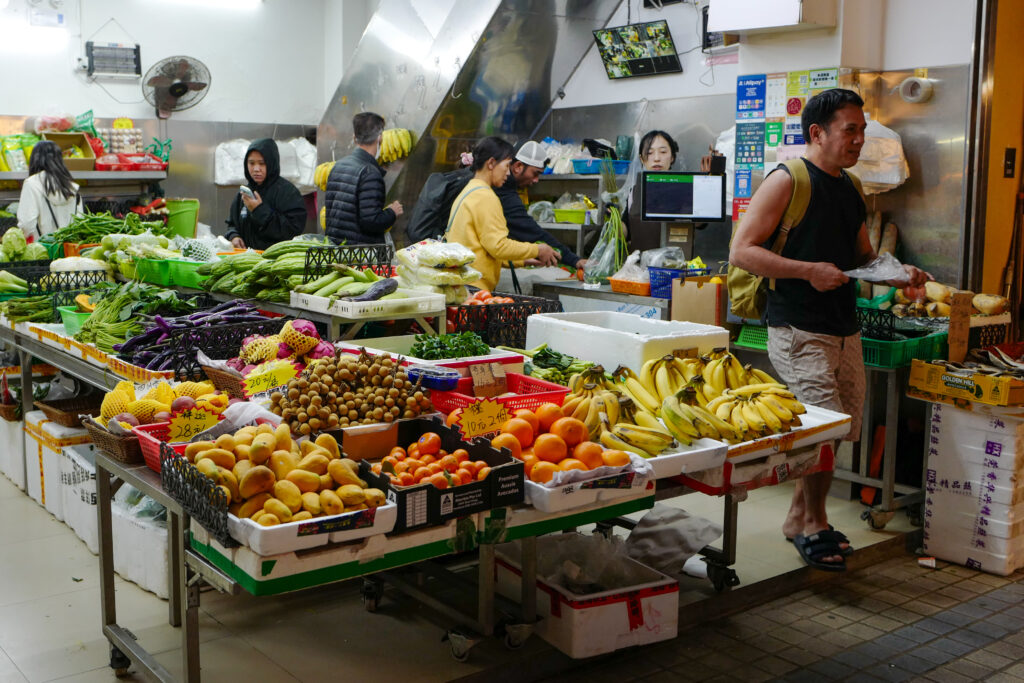 マカオ　青果店
