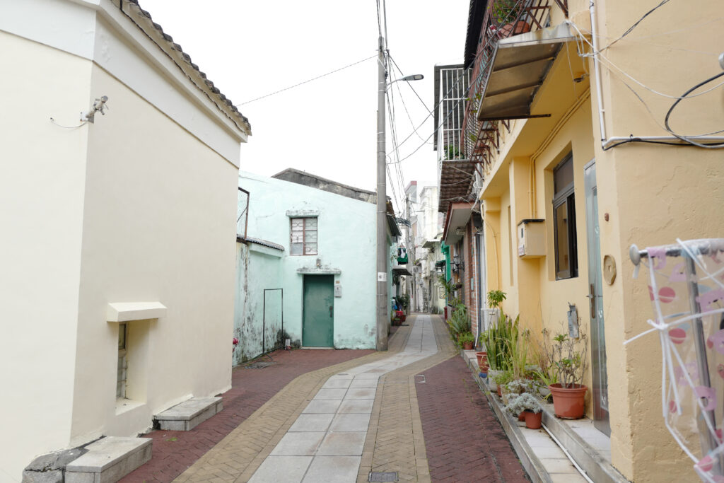 マカオ 路線バス コロアン地区 民家